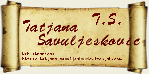 Tatjana Savuljesković vizit kartica